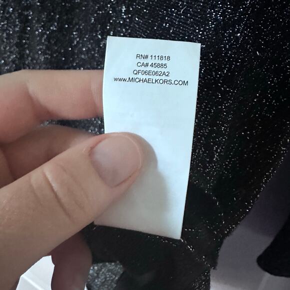 Michael Kors Black Silver Metallic Sparkle Sweater XL - Picture 8 of 10